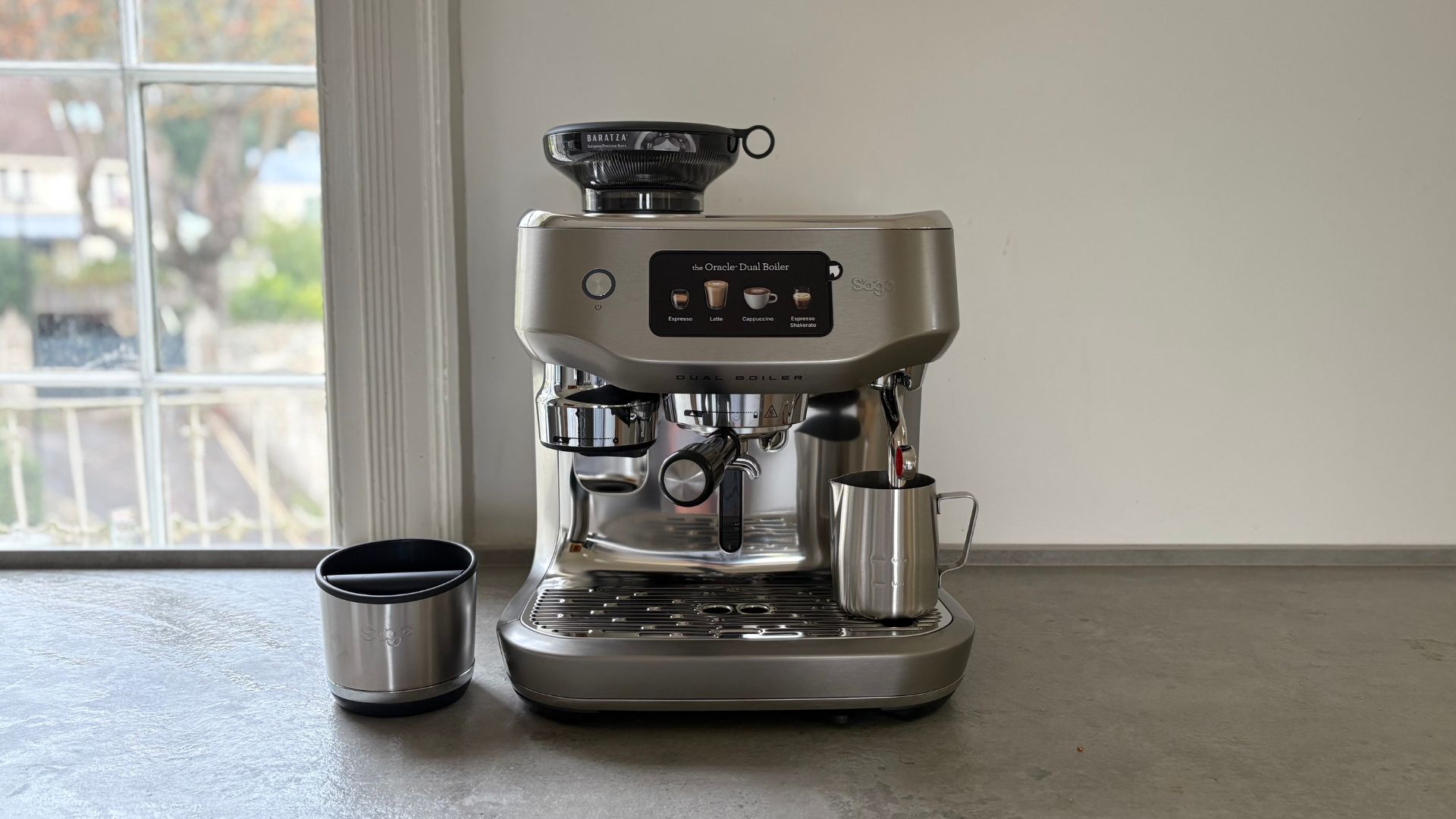 Sage Knock Box Coffee Accessory in Laura&#039;s home