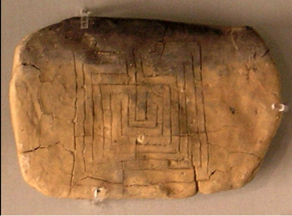 A Greek maze from 1200 BC with the same pattern as the recently found maze in India. 