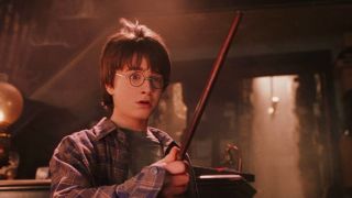 Harry with his wand Harry Potter and the Sorcerers Stone