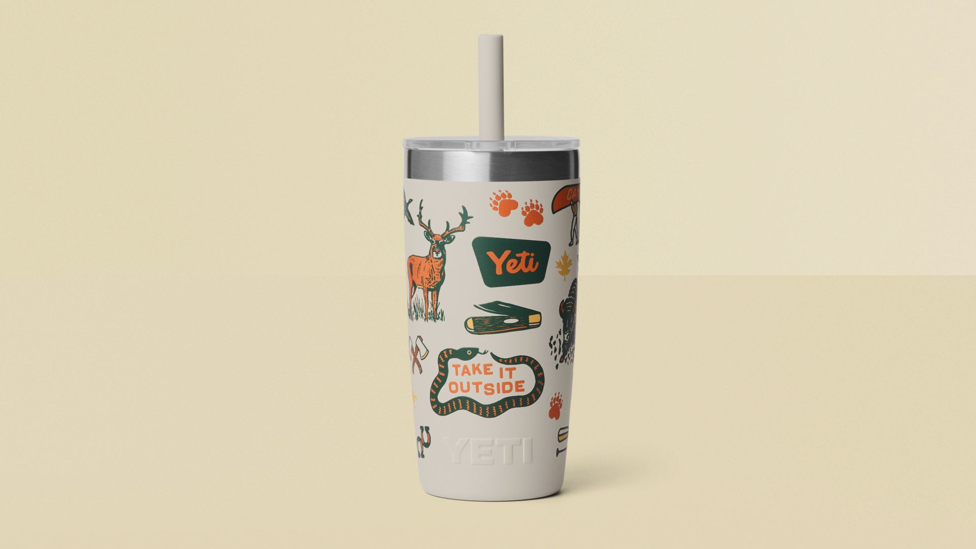 YETI's latest collection looks like someone covered its drinkware in camping stickers and I'm kind of into it
