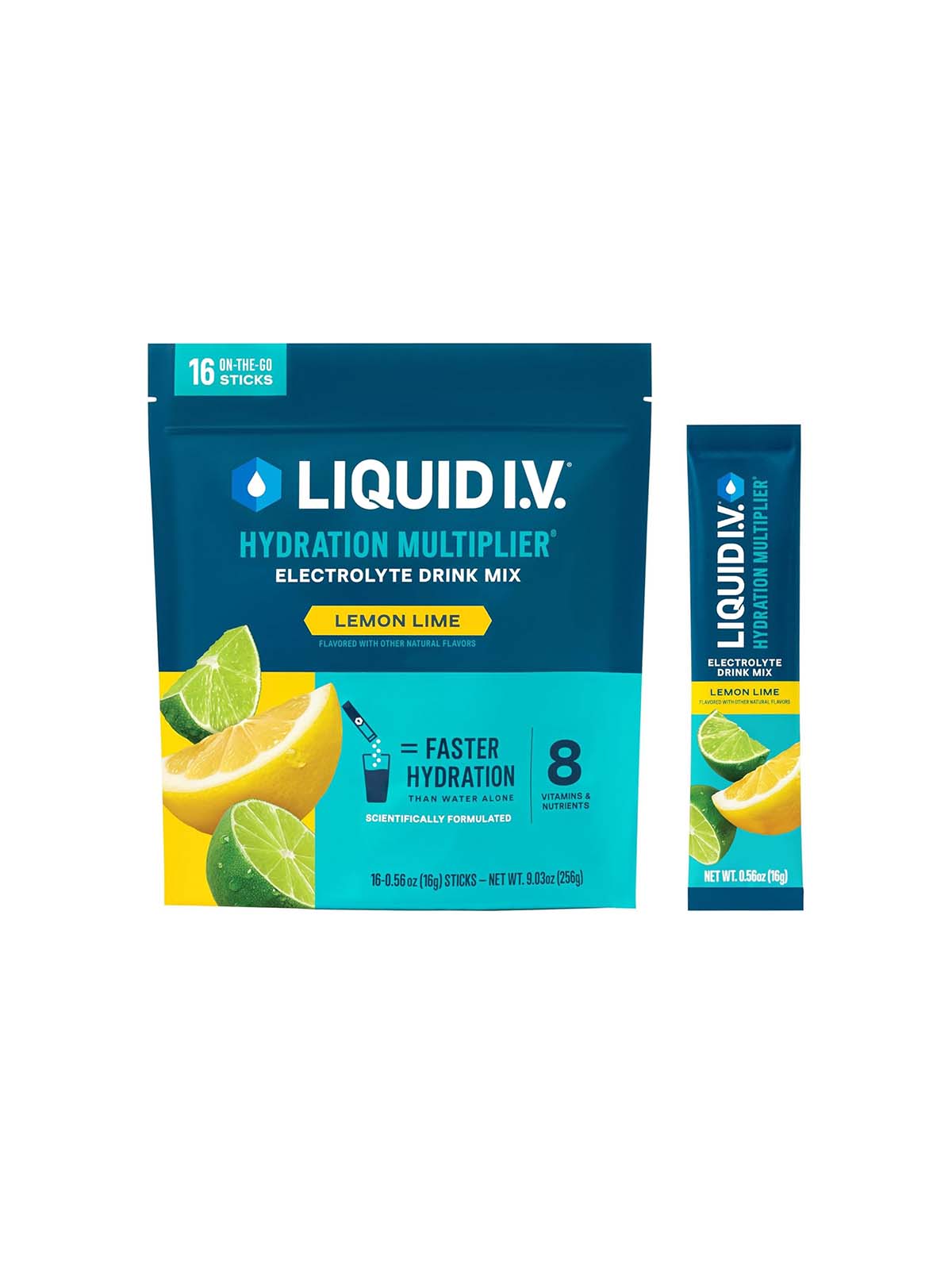 Liquid I.v.® Hydration Multiplier - Lemon Lime | Electrolyte Powder Drink Mix | 1 Pack (16 Servings)