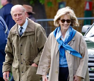 WINDSOR, UNITED KINGDOM - MAY 12: (EMBARGOED FOR PUBLICATION IN UK NEWSPAPERS UNTIL 24 HOURS AFTER CREATE DATE AND TIME) Prince Philip, Duke of Edinburgh and Penelope Knatchbull, Lady Brabourne attend day 3 of the Royal Windsor Horse Show in Home Park on May 12, 2007 in Windsor, England. (Photo by Max Mumby/Indigo/Getty Images)