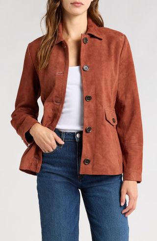 Suede Shirt Jacket