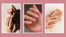 an image of nude nails on different backgrounds