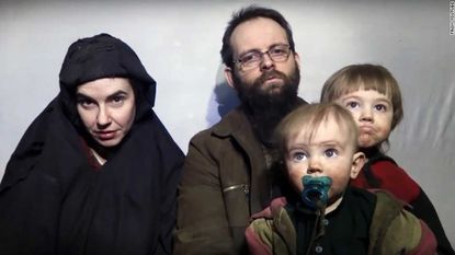 Joshua Boyle and his family during their time as hostages in Pakistan