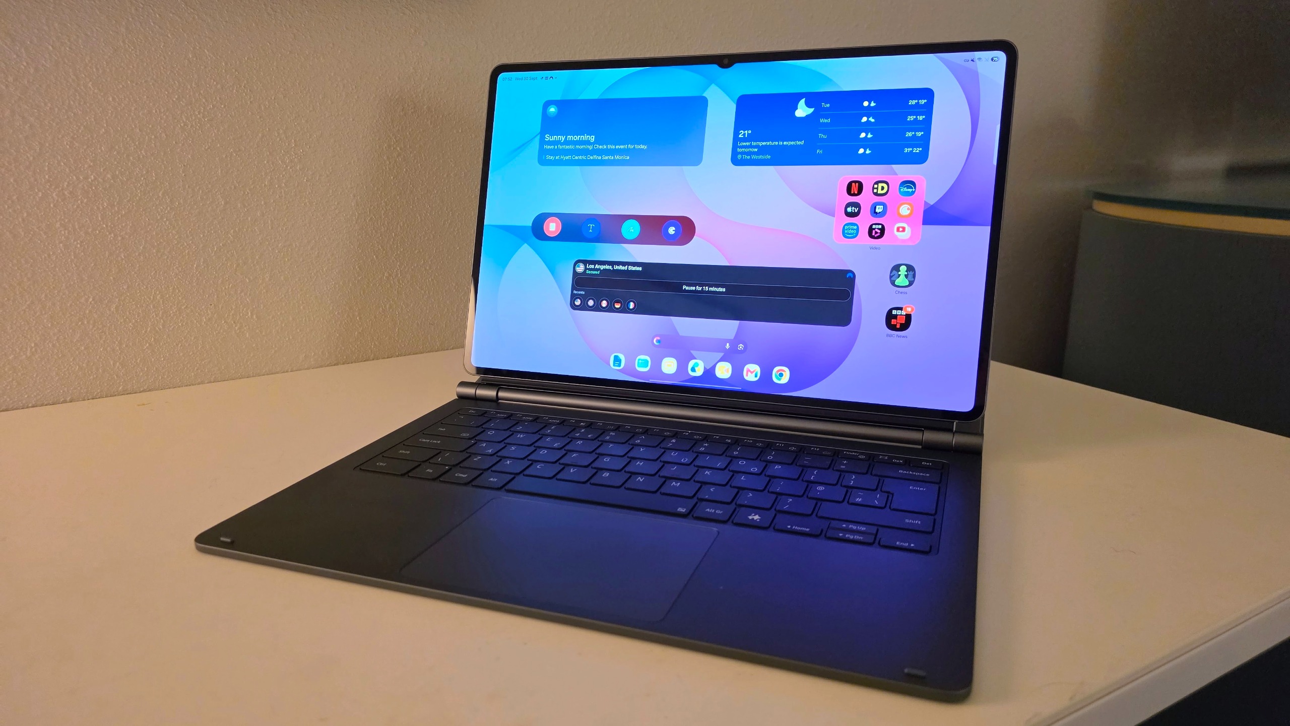 The Samsung Galaxy Tab S12 Ultra on a table