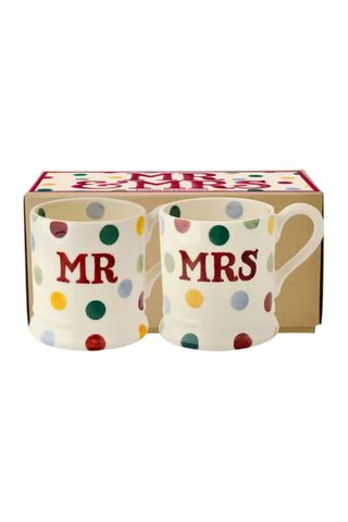 Emma Bridgewater Polka Dot Mr & Mrs Mugs - wedding gift ideas