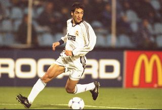 Raúl in action for Real Madrid against Porto in the Champions League in October 1999.