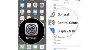 Launch Settings, then tap Control Center