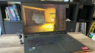 Asus ROG Strix Scar 18 gaming laptop playing Rainbow Six Extraction