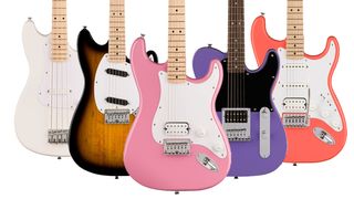 Fender Squier Sonic electric guitars and bass guitar