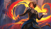 An image of a fire-flinging sorcerer from Darrington Press and Critical Role's Daggerheart, which is in open beta testing now.