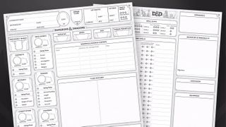 2024 character sheet for Dungeons and Dragons (ONE D&D rework)
