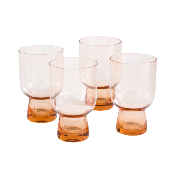 LA REDOUTE INTERIEURS, Set of 4 Helly Coloured Wine Glasses