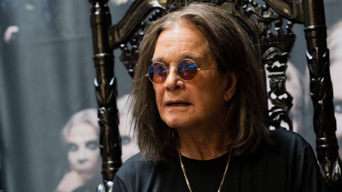 Ozzy Osbourne at a signing