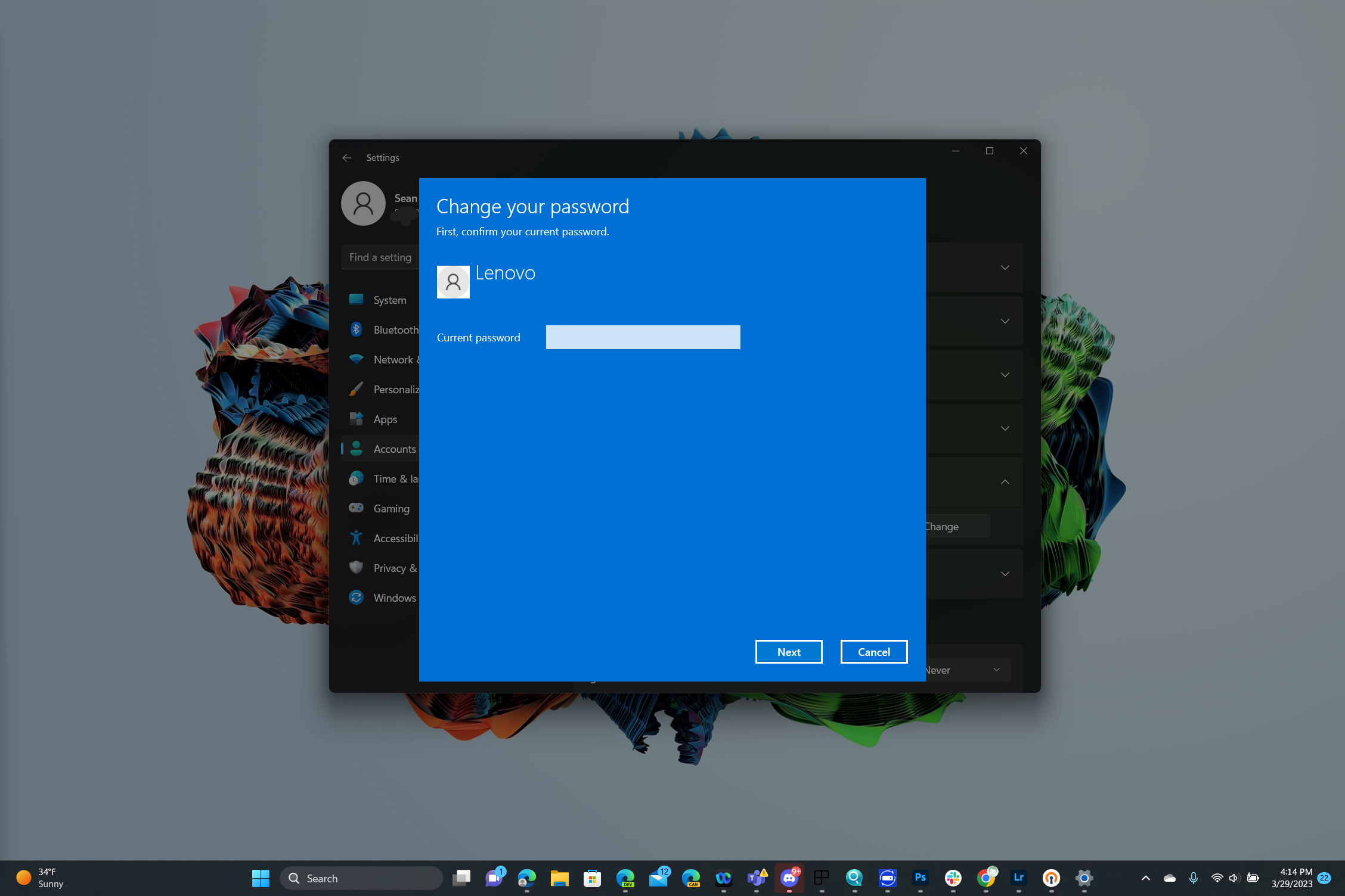 How to change password in Windows 11