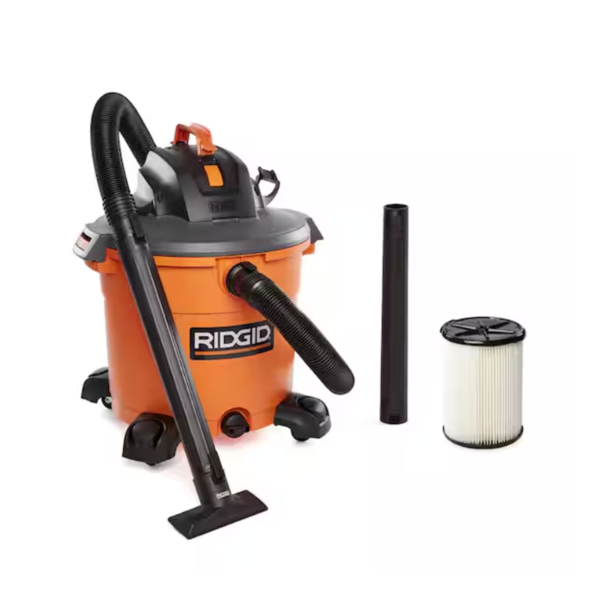 RIDGID16 Gal. 5.0 Peak HP NXT Shop Vacuum Wet Dry Vacuum against white background.
