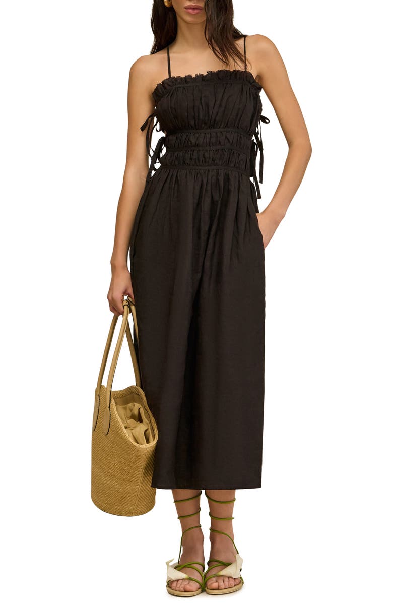 Lola Ruched Stretch Linen Blend Sundress
