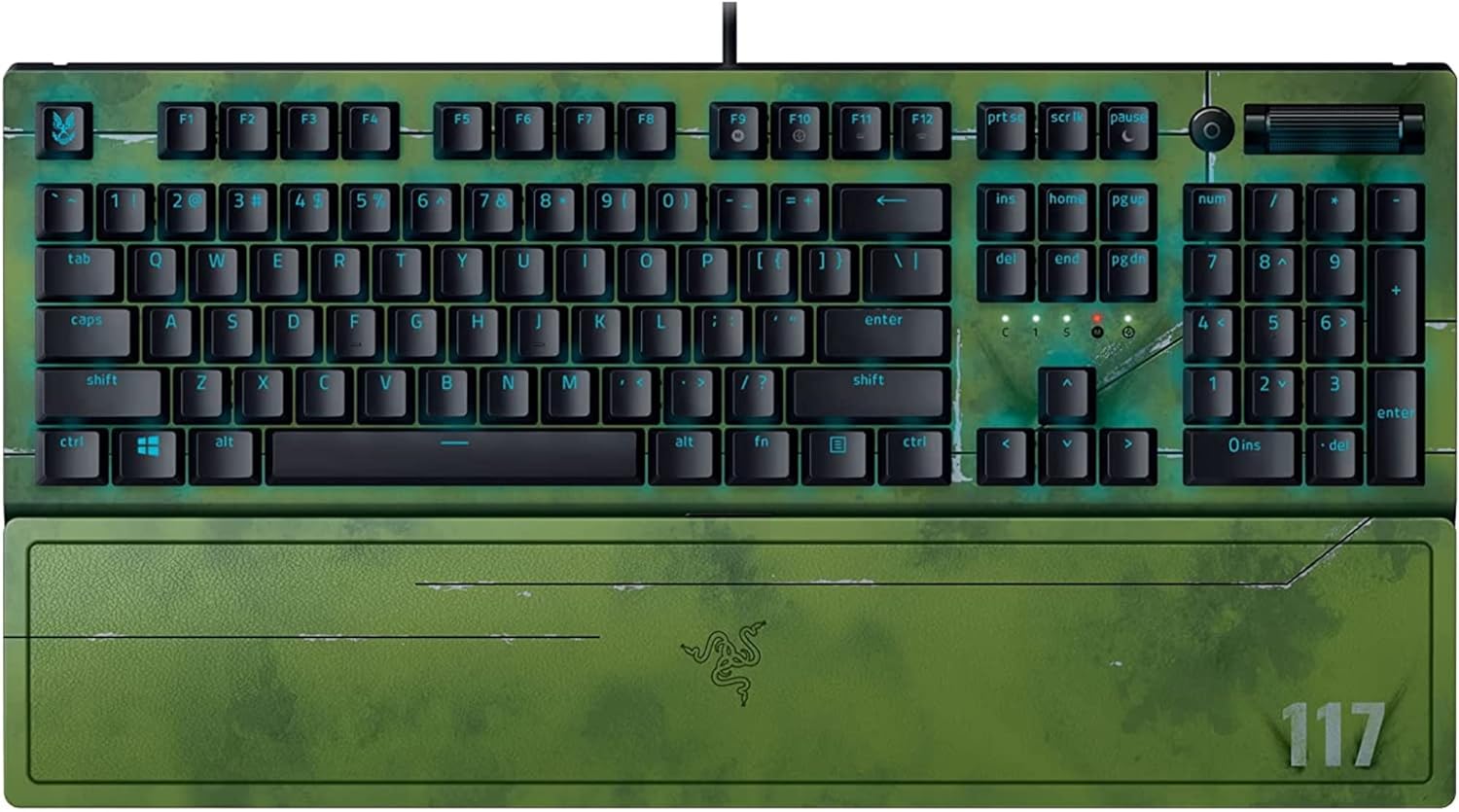 Halo themed Razer BlackWidow V3 keyboard