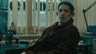 Christopher Chung as Roddy Ho looking annoyed in Slow Horses