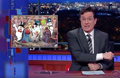 Stephen Colbert advises Starbucks to give in to the War on Christmas protesters, sort of