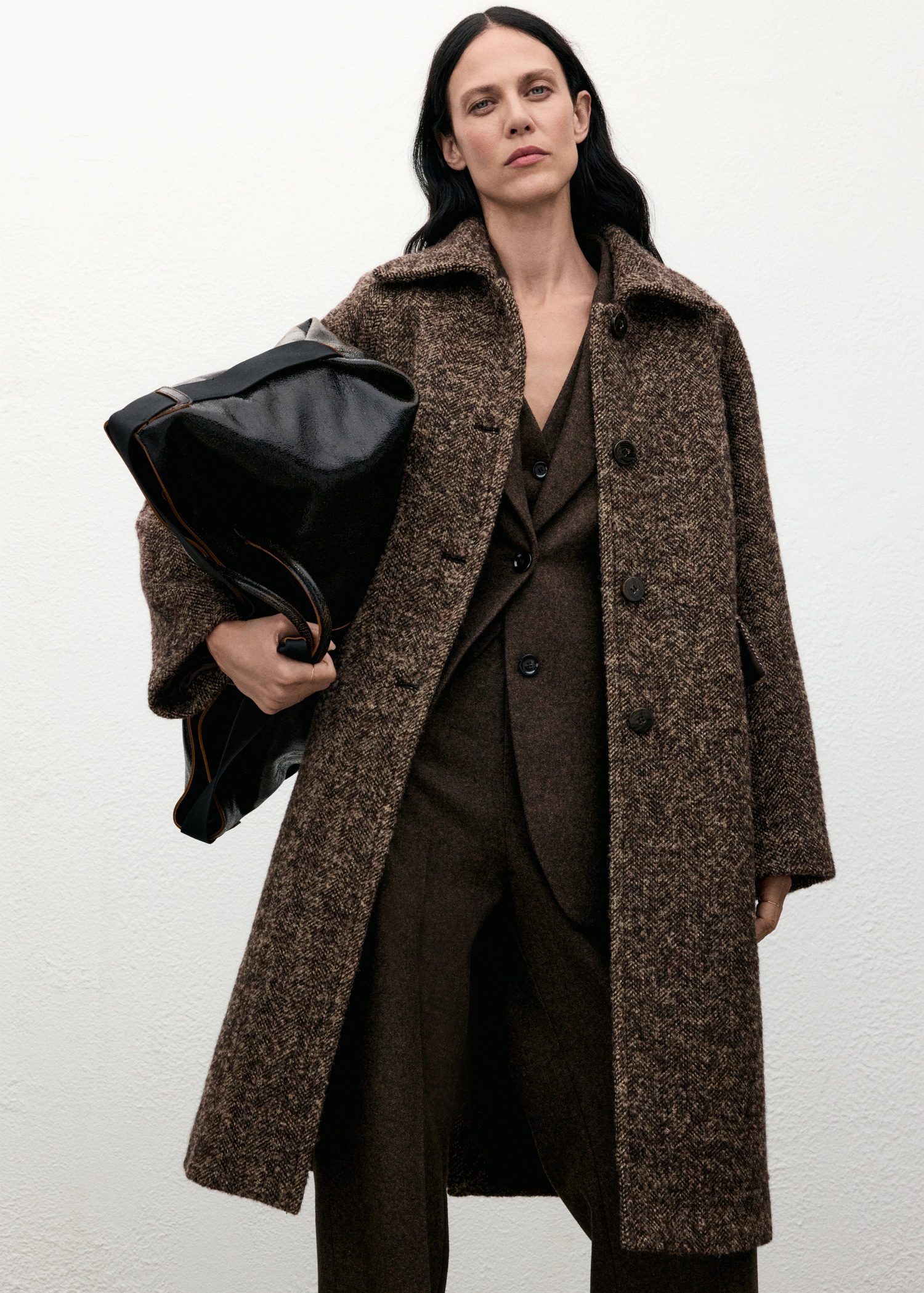 Speckled Wool Overcoat - Women | Mango United Kingdom
