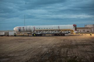 Roll Out of Orb-1 Antares Rocket