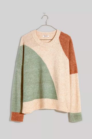 Madewell Plus Cedarbrook Pullover Sweater in Colorblock