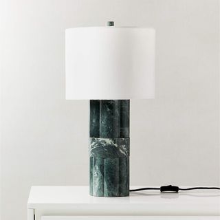 Green marble table lamp