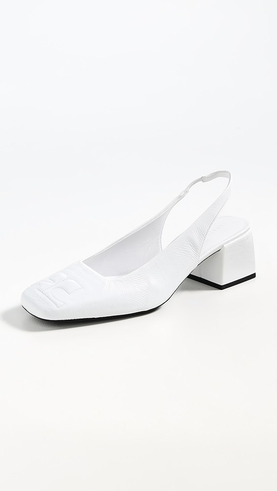 Courr&egrave;ges Heritage Vinyl Slingbacks