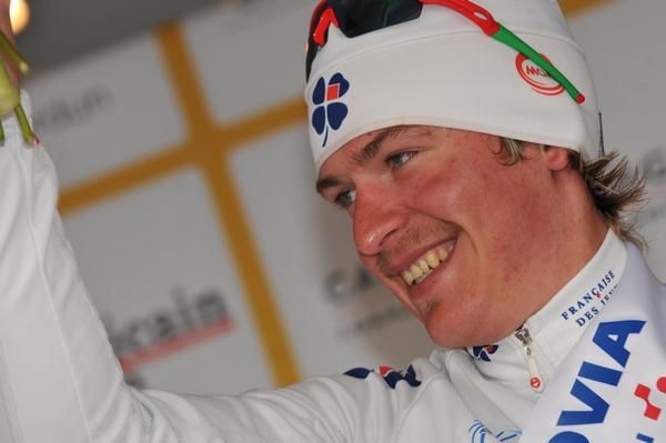 Winners are grinners: Yauheni Hutarovich (Fran&ccedil;aise Des Jeux)