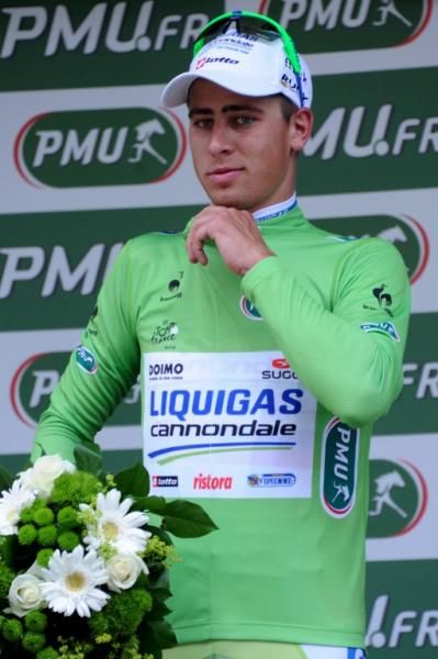 Sprint classification leader Peter Sagan (Liquigas-Cannondale)