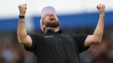Shane Lowry celebrates winning the Irish Open 