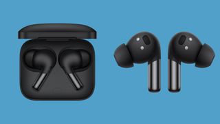 OnePlus Buds Pro 2 black earbuds in and out of case