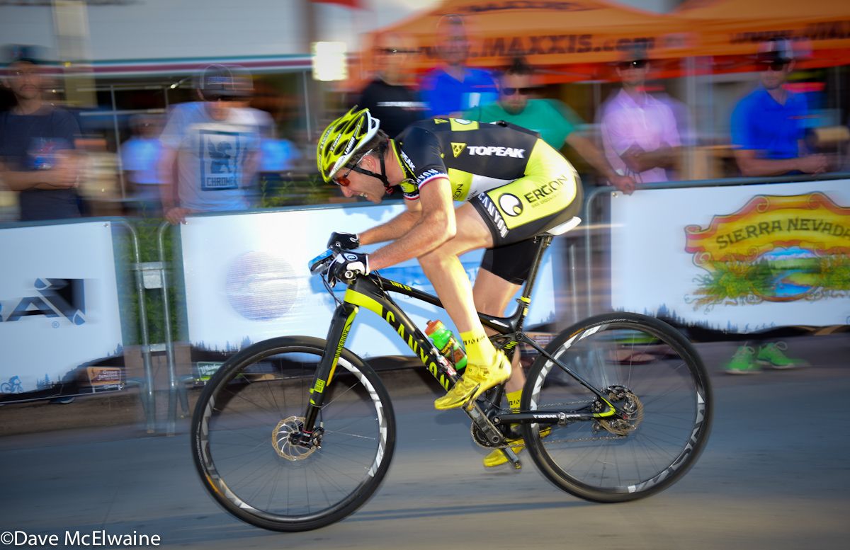 Jeremiah Bishop (Topeak-Ergon-Canyon) riding solo with two laps to go