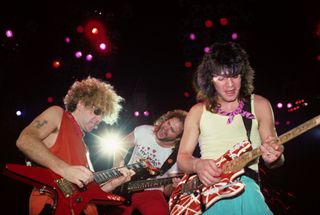 Van Hagar lets rip in happier times at the Memphis Colliseum, 1986