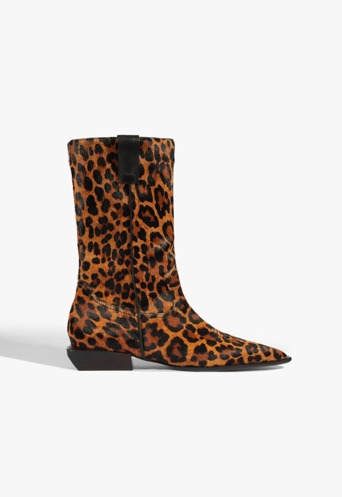 Ashley Hair Calf Bootie - 5 / Leopard / Hair Calf