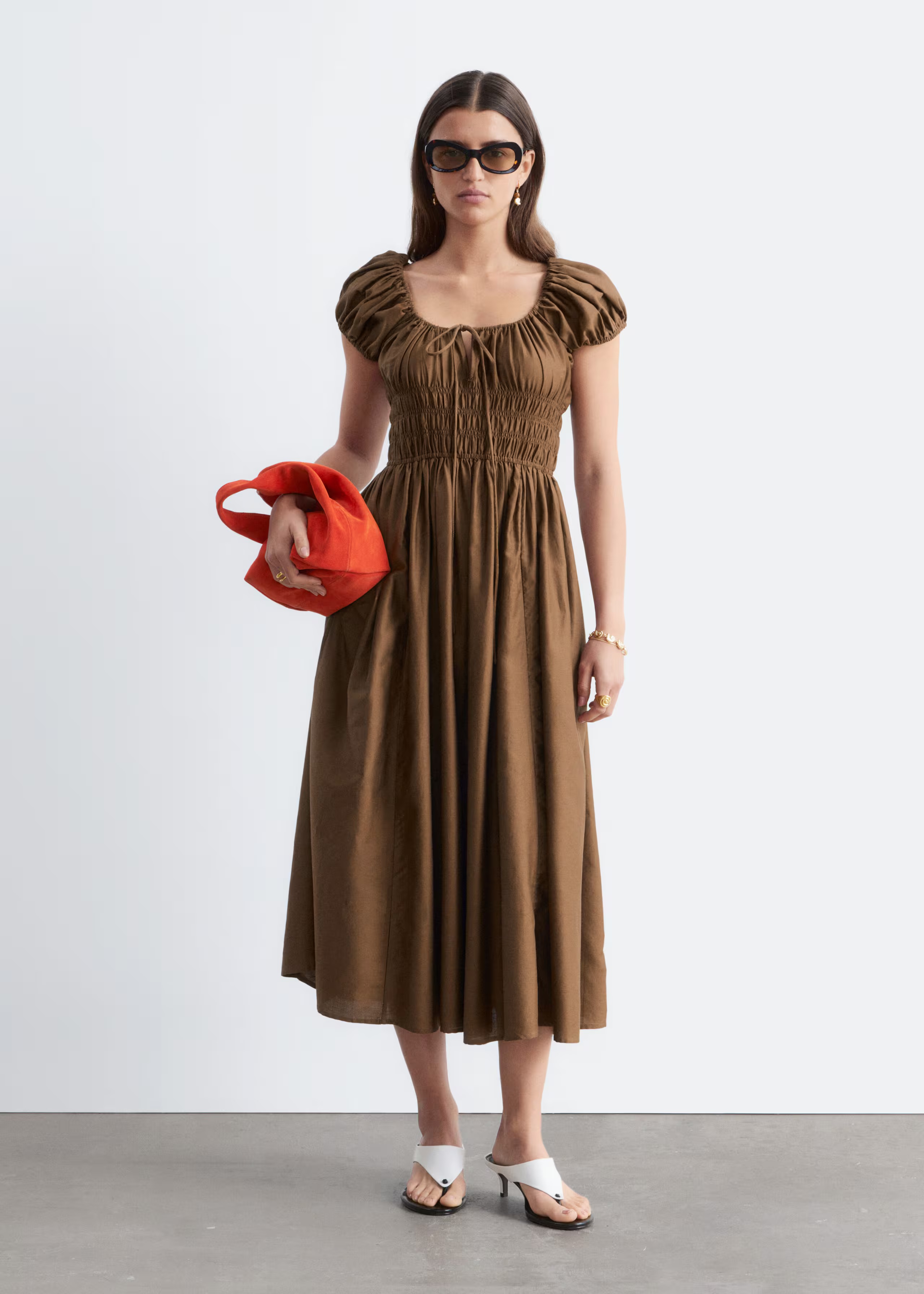 &amp;amp; Other Stories, Smocked Waist Midi Dress