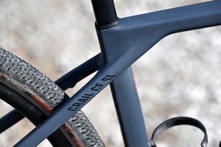 Detail of the seat stays on the Canyon Grail CF SL AXS gravel bike