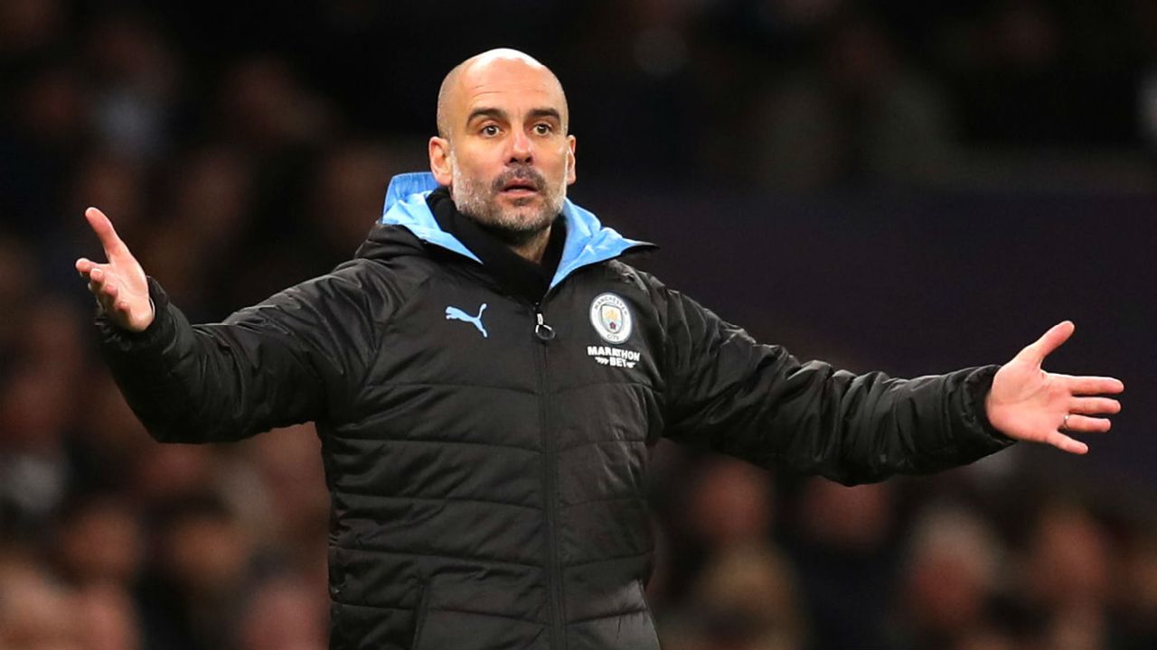 Manchester City’s Spanish head coach Pep Guardiola