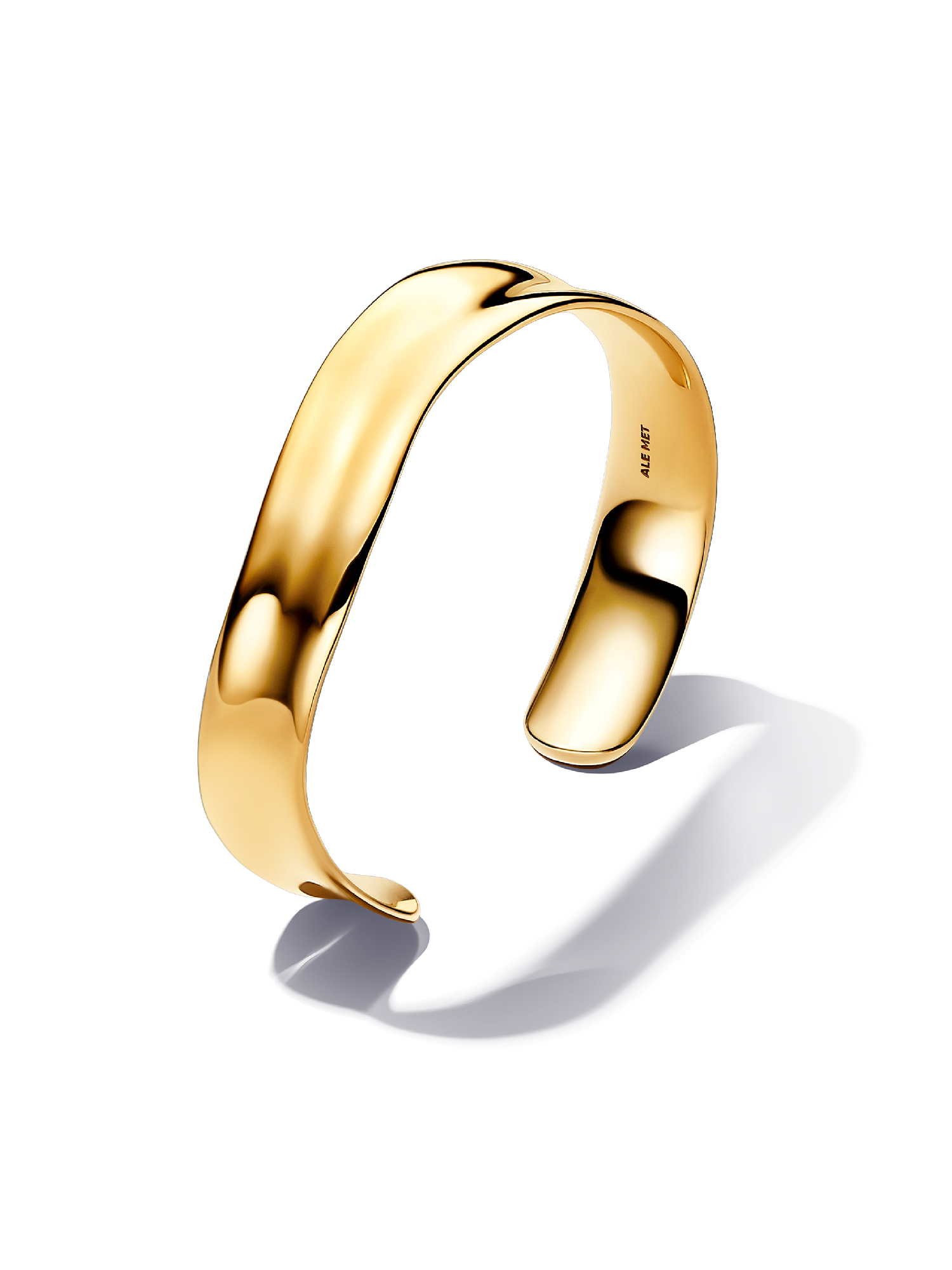 Organically Shaped Broad Open Bangle
