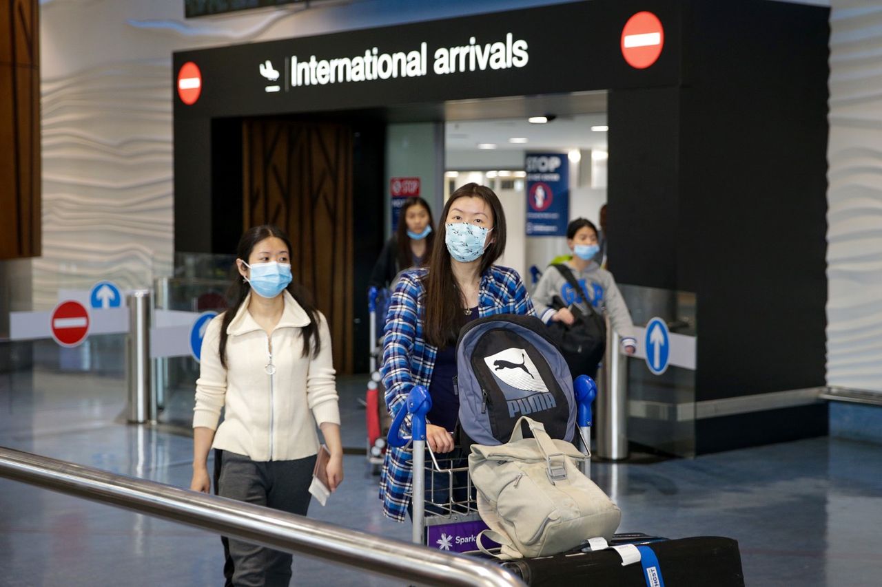 Arrivals at Auckland airport