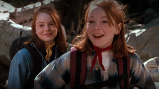Lindsay Lohan as Hallie and Anne camping in The Parent Trap 1998 film