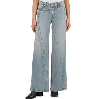 KUT from the Kloth Twisted Seam Wide Leg Jeans 