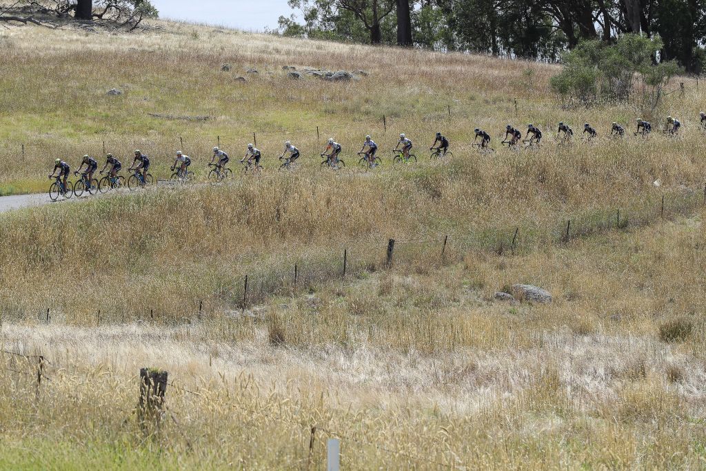 The peloton in action