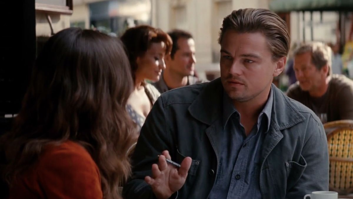 Leonardo DiCaprio and Elliot Page in a dream in Inception