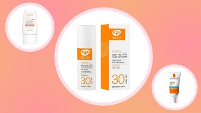 A selection of the best suscreens for sensitive skin from Avene, Green People, and La Roche-Posay