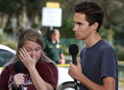 Parkland students Kelsey Friend and David Hogg.