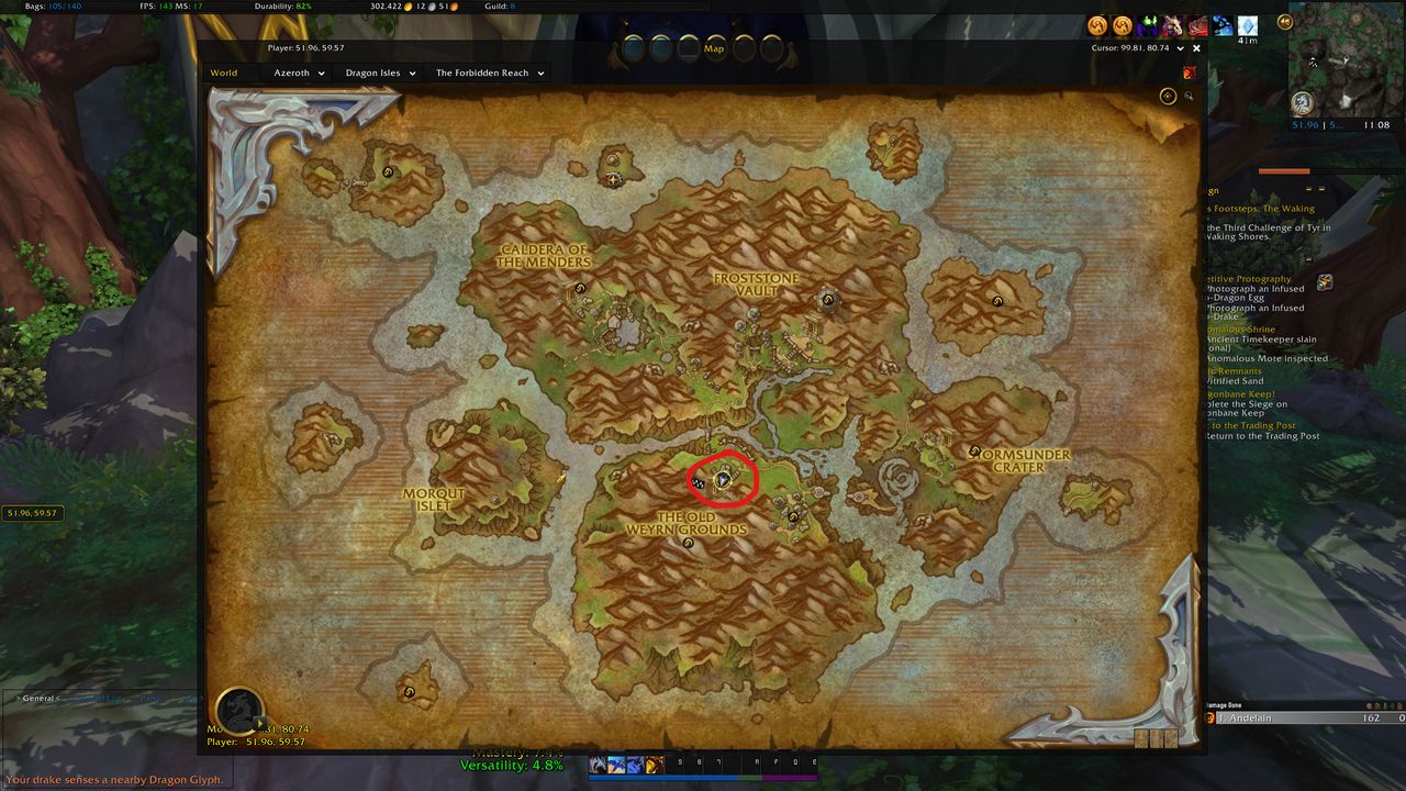WoW Warden Entrix location