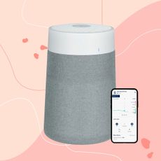 Blueair Blue Pure Max 511i on a pink background